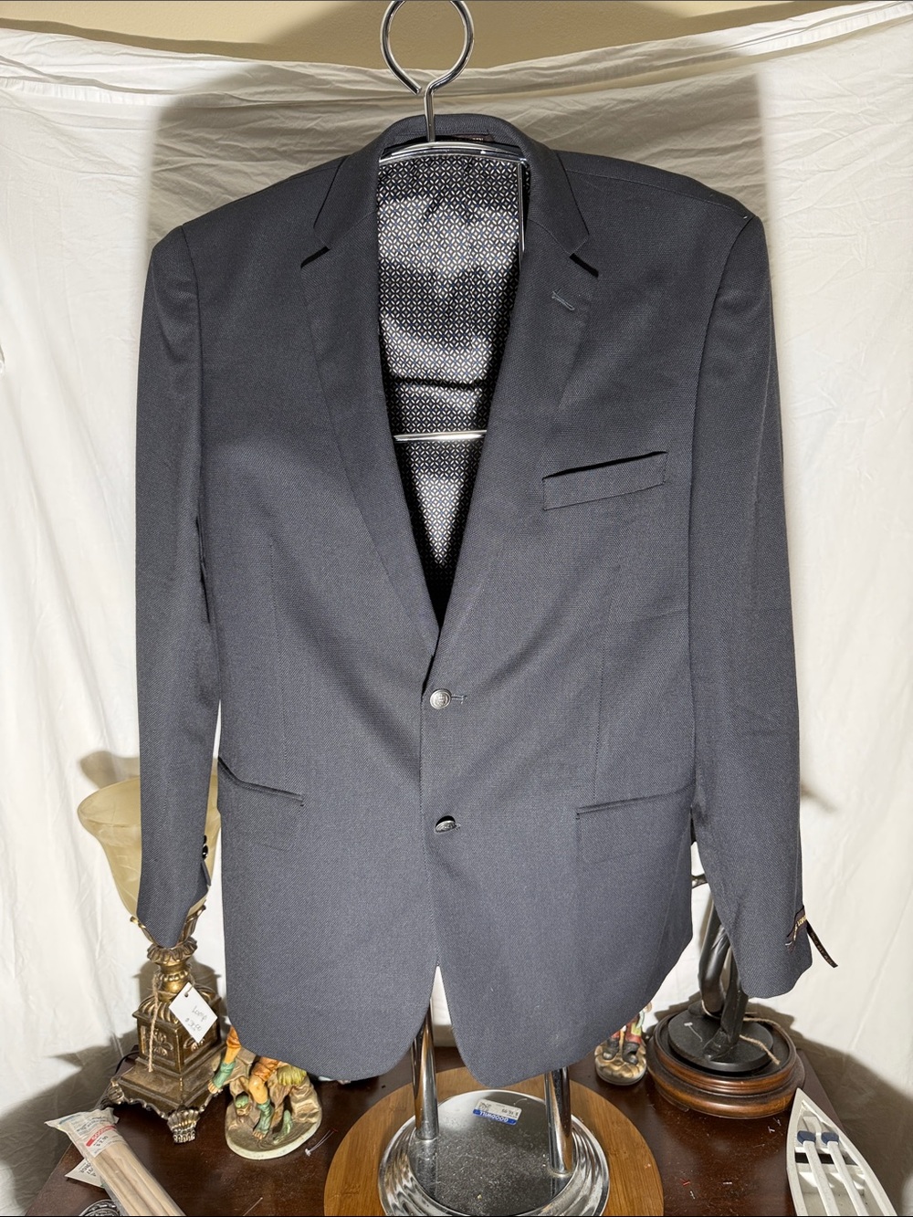 Classic Men's Black Single-Breasted Sport Coat Blazer